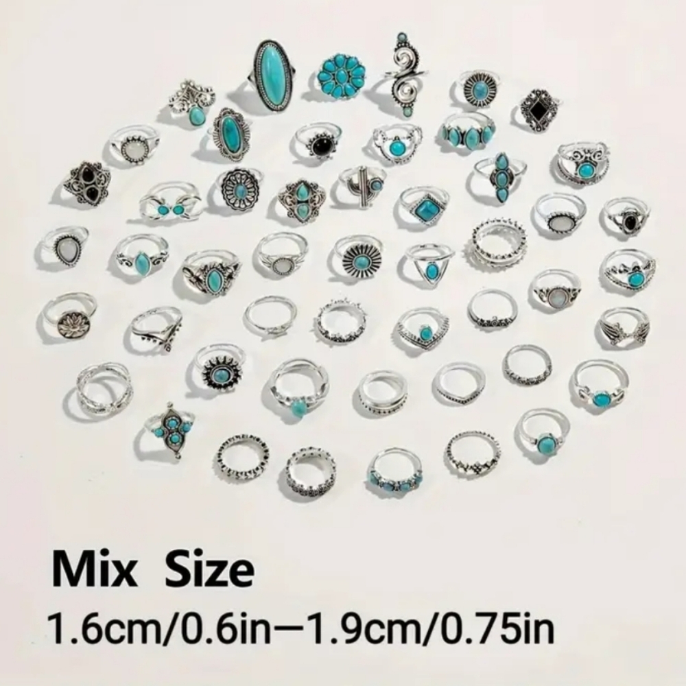 Lot of 50pcs Boho Style Ring Set - Picture 4 of 6